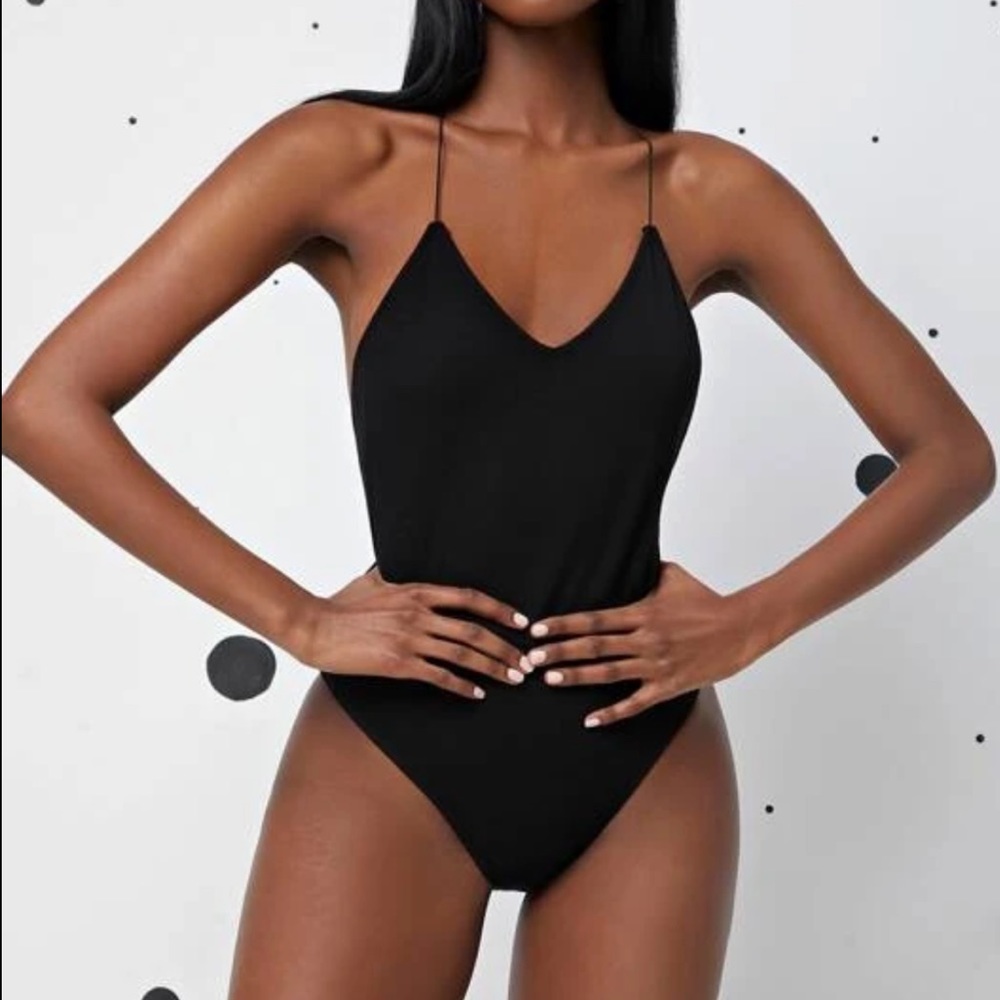 Basic black bodysuit size XS
